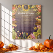 Herfstbladeren Pompoen Trouwfoto-achtergrond Wandkleed