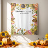 Herfstbladeren Pompoen Trouwfoto-achtergrond Wandkleed