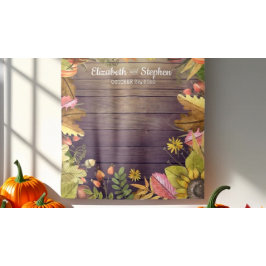 Herfstbladeren Pompoen Trouwfoto-achtergrond Wandkleed