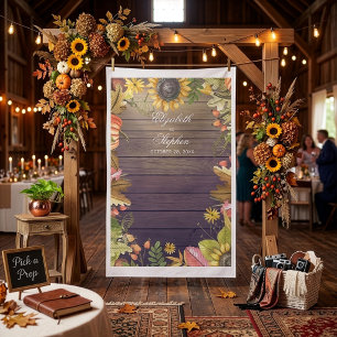 Herfstbladeren Pompoen Trouwfoto Booth Achtergrond Stof