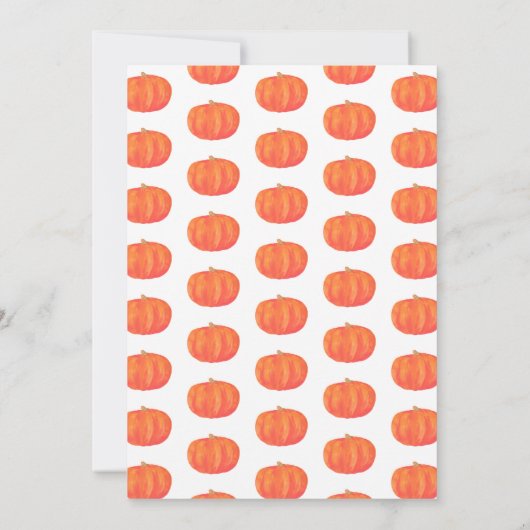 Herfstbladeren Pompoen Virtuele Vriendendankdagdin Kaart (Achterkant)