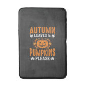 Herfstbladeren Pompoenen Alsjeblieft Halloween Pom Badmat (Voorkant Verticaal)