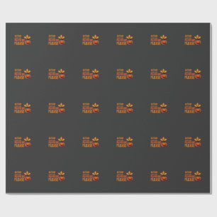 Herfstbladeren Pompoenen Alsjeblieft Halloween Pom Cadeaupapier