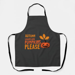 Herfstbladeren Pompoenen Alsjeblieft Halloween Pom Schort