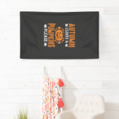 Herfstbladeren Pompoenen Alsjeblieft Halloween Pom Spandoek (Insitu)