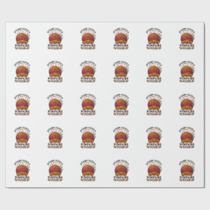 Herfstbladeren Pompoenen Alsjeblieft Halloween Vle Cadeaupapier