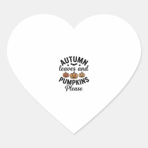 Herfstbladeren Pompoenen Alsjeblieft Vintage Hallo Hart Sticker