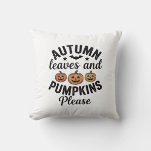 Herfstbladeren Pompoenen Alsjeblieft Vintage Hallo Kussen