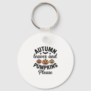 Herfstbladeren Pompoenen Alsjeblieft Vintage Hallo Sleutelhanger