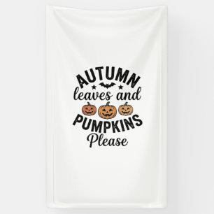 Herfstbladeren Pompoenen Alsjeblieft Vintage Hallo Spandoek