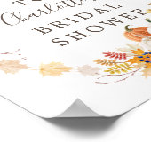 Herfstbladeren Pompoenen Bruidsdouche Welkomstbord Poster (Hoek)