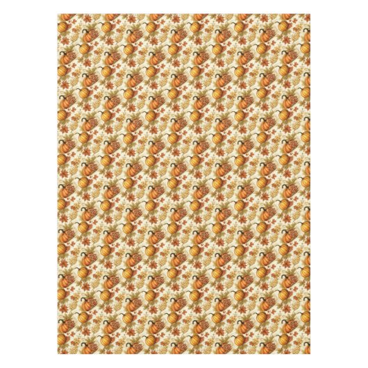 Herfstbladeren, pompoenen en druiven tafelkleed (Voorkant)