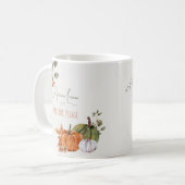 Herfstbladeren & pompoenen Gelieve rustieke Waterv Koffiemok (Voorkant links)