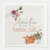 Herfstbladeren & pompoenen Gelieve rustieke Waterv Servet (Voorkant)