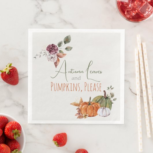 Herfstbladeren & pompoenen Gelieve rustieke Waterv Servet (Insitu)