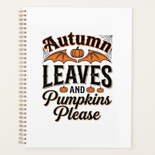 Herfstbladeren Pompoenen Gelieve Vintage Fall_1 Planner (Voorkant)