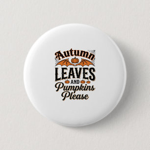 Herfstbladeren Pompoenen Gelieve Vintage Fall_1 Ronde Button 5,7 Cm