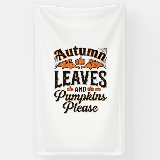 Herfstbladeren Pompoenen Gelieve Vintage Fall_1 Spandoek (Verticaal)