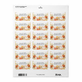 Herfstbladeren Pompoenen Retouradreslabel Etiket (Full Sheet)