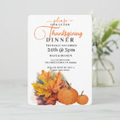 Herfstbladeren & pompoenen Thanksgiving Kaart (Staand voorkant)