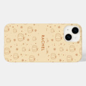 Herfstbladeren & Pompoenpatroon Persoonlijk Case-Mate iPhone Case (Achterkant (horizontaal))