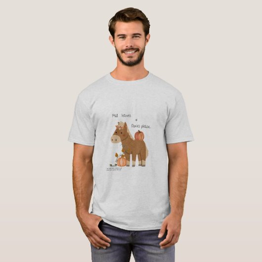 Herfstbladeren & pony's graag T-shirt (Voorkant volledig)