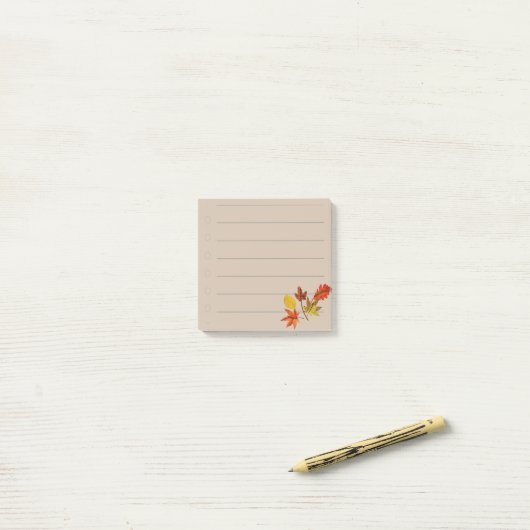 Herfstbladeren  post-it® notes (Op bureau)