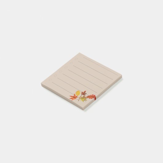 Herfstbladeren post-it® notes (Schuin)