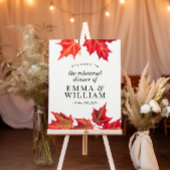 Herfstbladeren Proefbruiloftsdiner Welkomstbord Poster