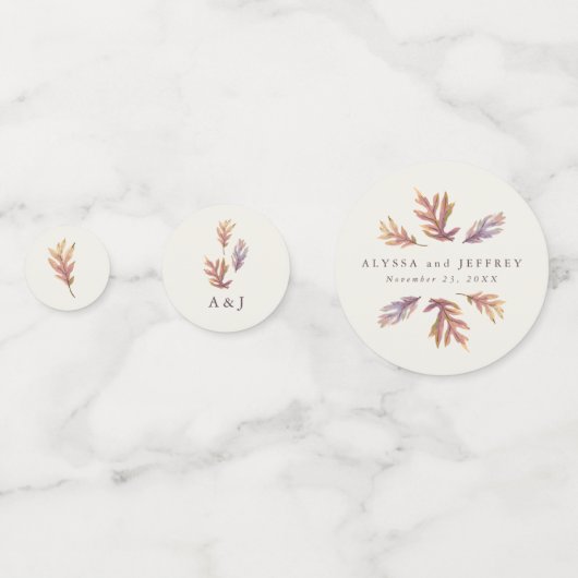 Herfstbladeren proefdiners confetti (Voorkanten)