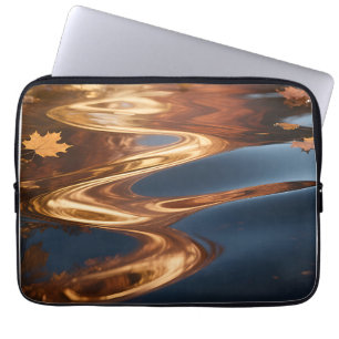 Herfstbladeren Reflectie Aquarel Laptop Sleeve