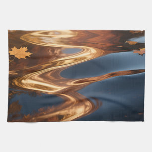 Herfstbladeren Reflectie Aquarel Theedoek