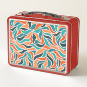 Herfstbladeren retro vintage lunchbox (Achterkant)