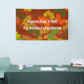Herfstbladeren - Rode Achtergrond Spandoek (Beurs)