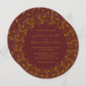 Herfstbladeren Romantische herfstbruiloft Kaart (Voorkant / Achterkant)