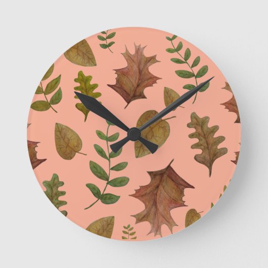 Herfstbladeren Ronde Klok (Voorkant)