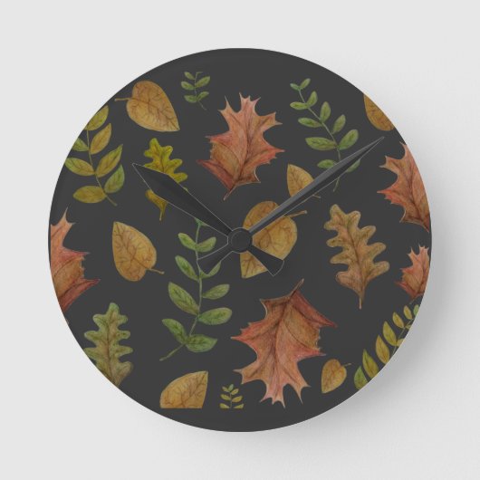 Herfstbladeren Ronde Klok (Voorkant)