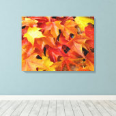 Herfstbladeren Rood Geel Oranje Fall Canvas kunst (Insitu (Houten vloer))