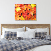 Herfstbladeren Rood Geel Oranje Fall Canvas kunst (Insitu (Slaapkamer))