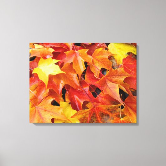 Herfstbladeren Rood Geel Oranje Fall Canvas kunst (Voorkant)