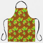 Herfstbladeren rood groen sinaasappel bladeren ter schort (Voorkant)