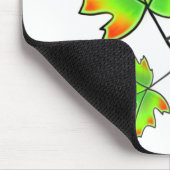 Herfstbladeren rood groen sinaasappel muismat (Hoek)