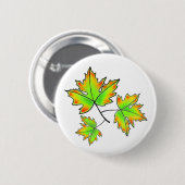 Herfstbladeren rood groen sinaasappel ronde button 5,7 cm (Voorkant /achterkant)