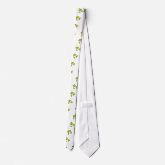 Herfstbladeren rood groen sinaasappel stropdas (Achterkant)