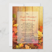 Herfstbladeren RSVP AAN DE VOORKANT Kaart (Voorkant)