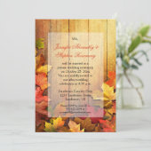 Herfstbladeren RSVP AAN DE VOORKANT Kaart (Staand voorkant)