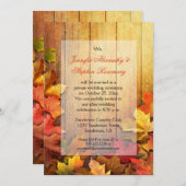 Herfstbladeren RSVP AAN DE VOORKANT Kaart (Voorkant / Achterkant)