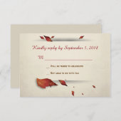 Herfstbladeren RSVP Kaartje (Voorkant / Achterkant)