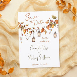 Herfstbladeren Rustieke Aquarel Elegante Trouwdag Save The Date