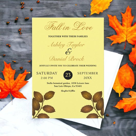 Herfstbladeren Rustieke Boho Chic Herfst Bloemige Kaart